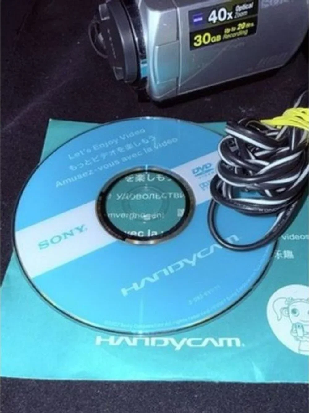 Sony Handycam DCR-SR42 HDD Camcorder Bundle Y2K NightShot 40x Zoom TESTED